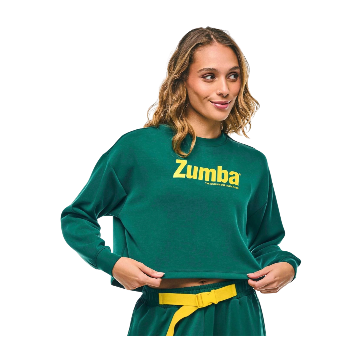Apres Zumba Modal Long Sleeve Oversized Crop Top (Pre-Order)