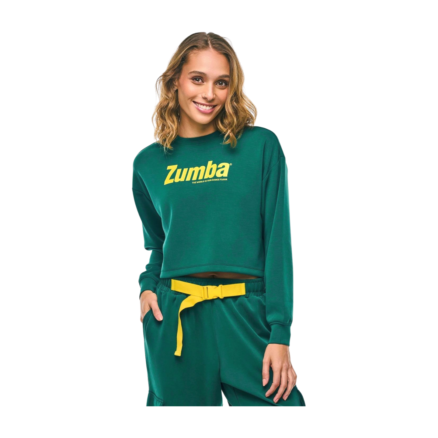 Apres Zumba Modal Long Sleeve Oversized Crop Top (Pre-Order)