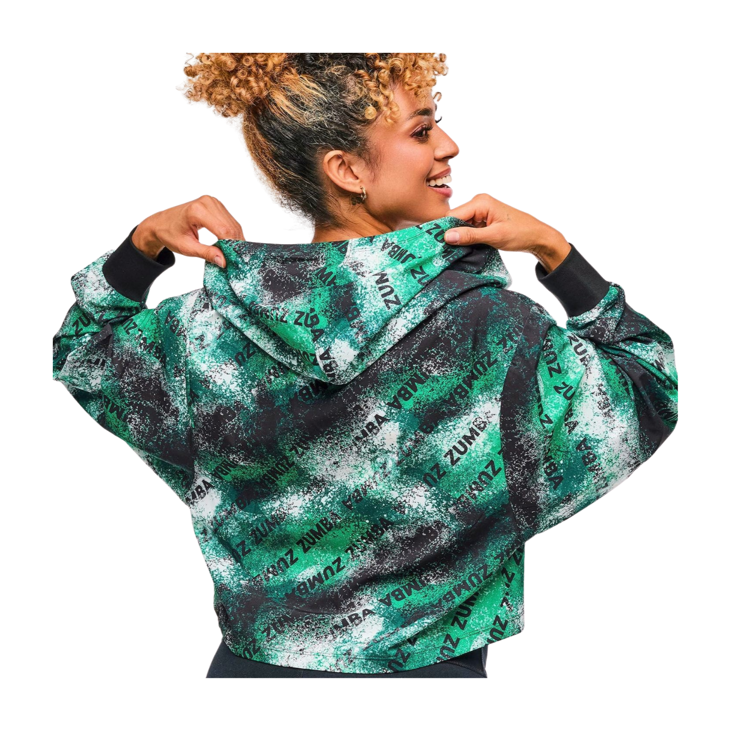 Apres Zumba Crop Woven Zip-Up Hoodie (Pre-Order)