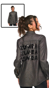Zumba Sparkle Button Down