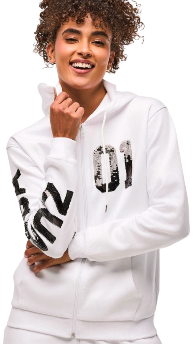 Zumba Sparkle Oversized Zip-Up Hoodie