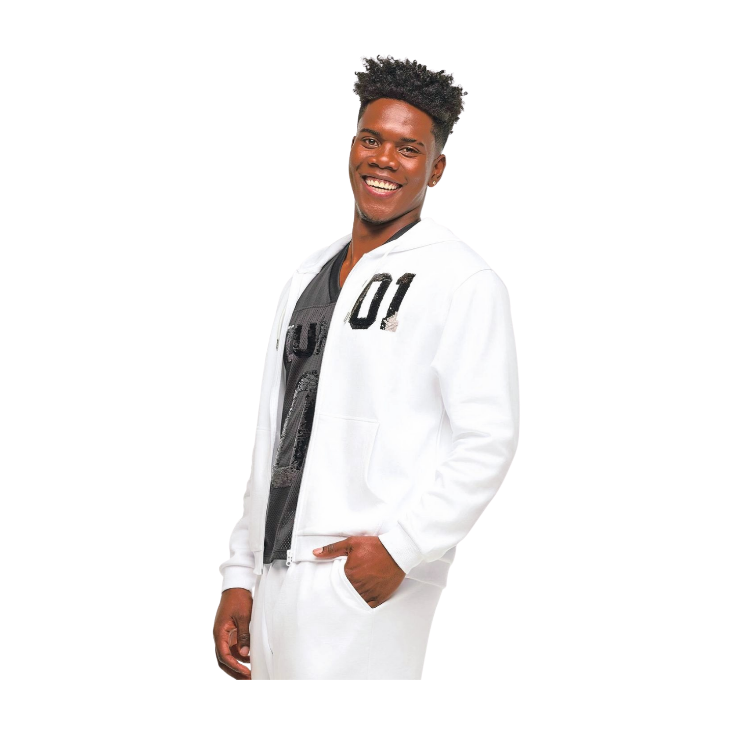 Zumba Sparkle Oversized Zip-Up Hoodie