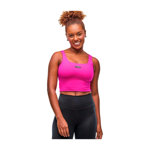 Sizzlin' Square Neck Crop Tank With Shelf Bra