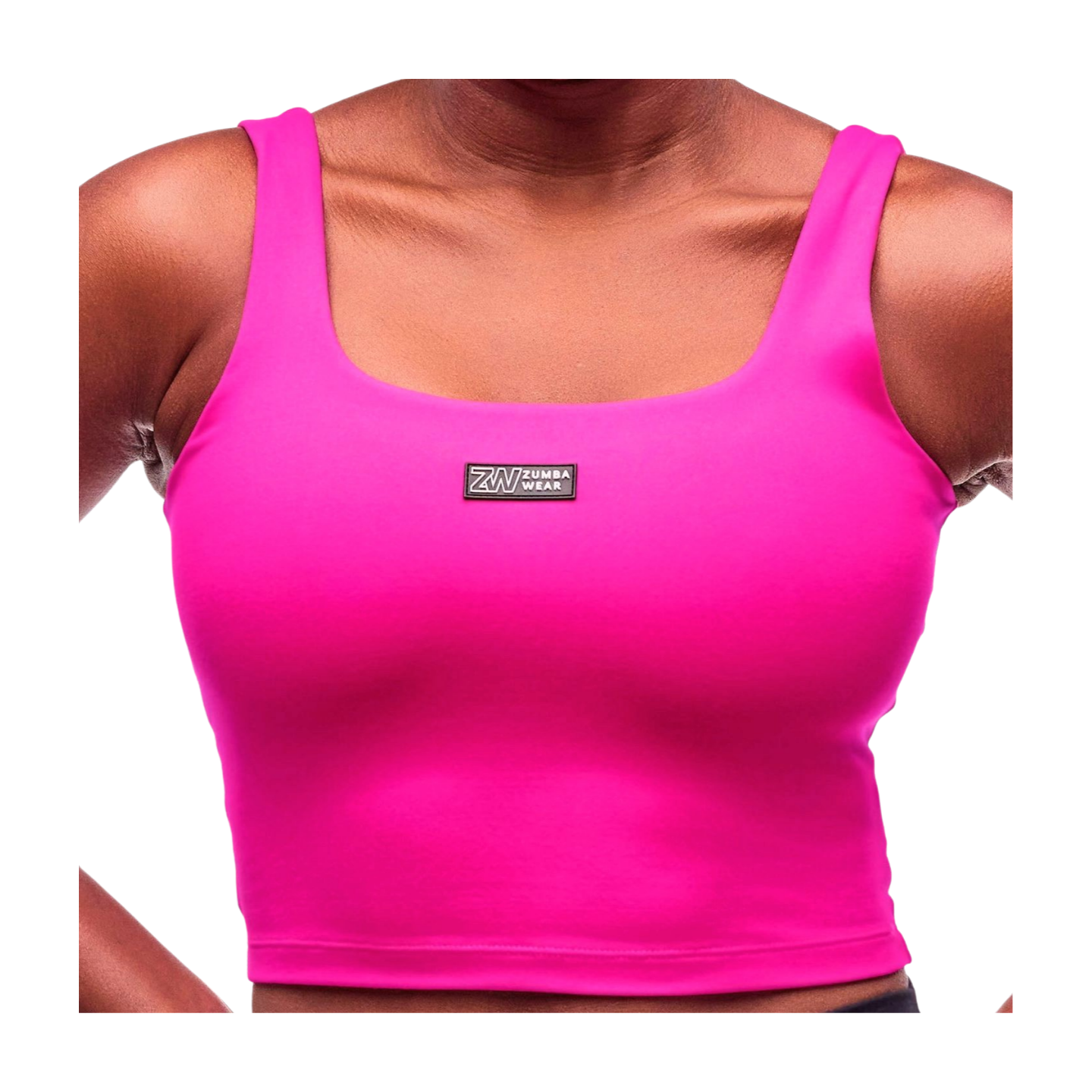 Sizzlin' Square Neck Crop Tank With Shelf Bra