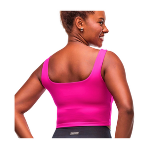 Sizzlin' Square Neck Crop Tank With Shelf Bra