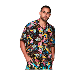 Zumba Palm Party Short Sleeve Button Up (Pre-Order)
