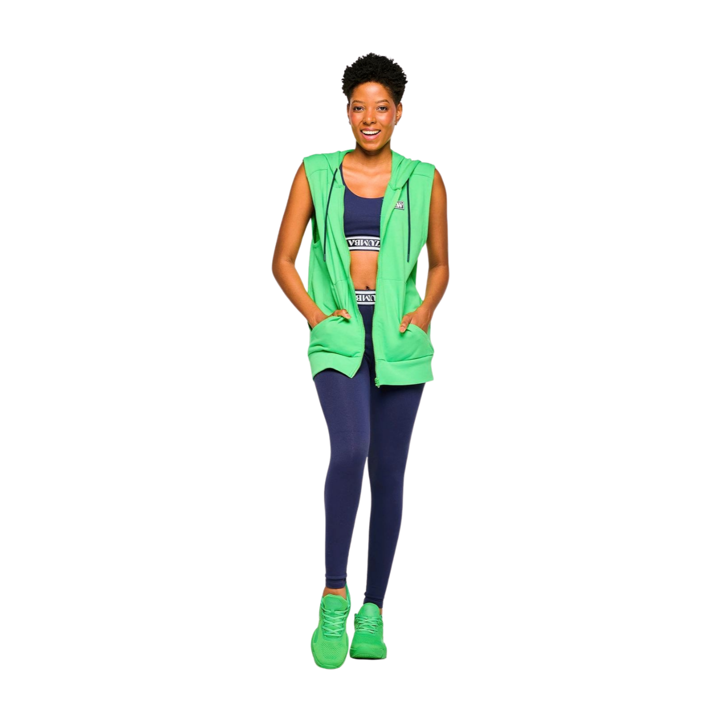 Zumba Out Loud Men's Sleeveless Zip Up Hoodie (Special Order)