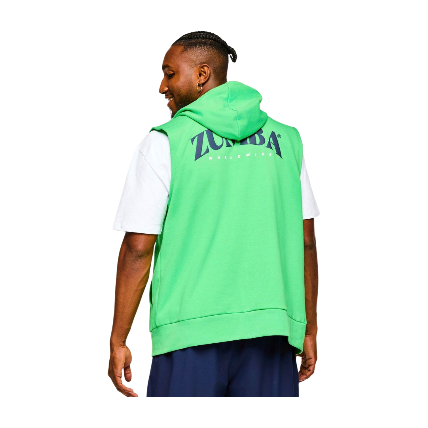 Zumba Out Loud Men's Sleeveless Zip Up Hoodie (Special Order)