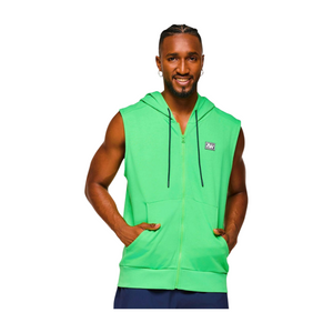 Zumba Out Loud Men's Sleeveless Zip Up Hoodie (Special Order)