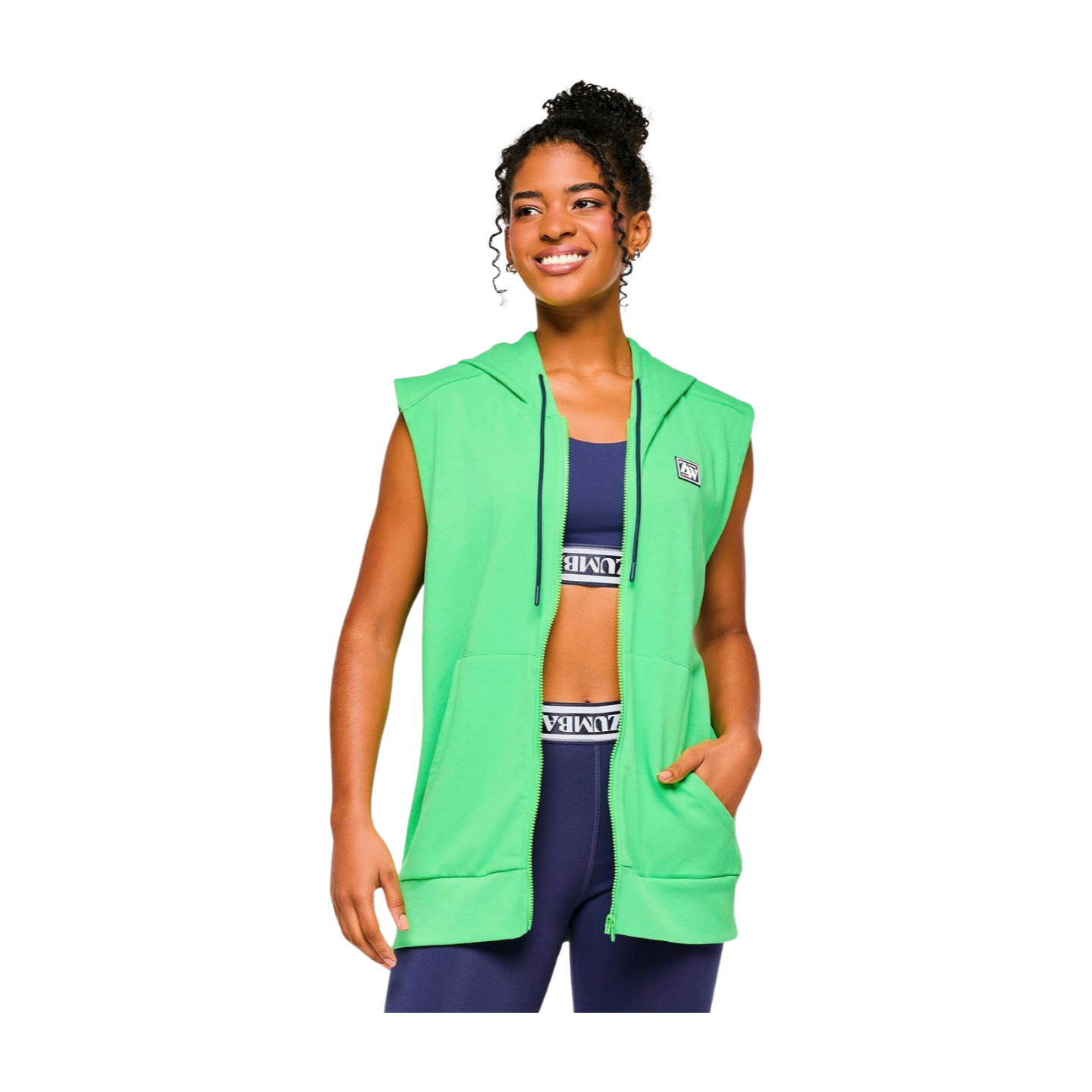 Zumba Out Loud Men's Sleeveless Zip Up Hoodie (Special Order)
