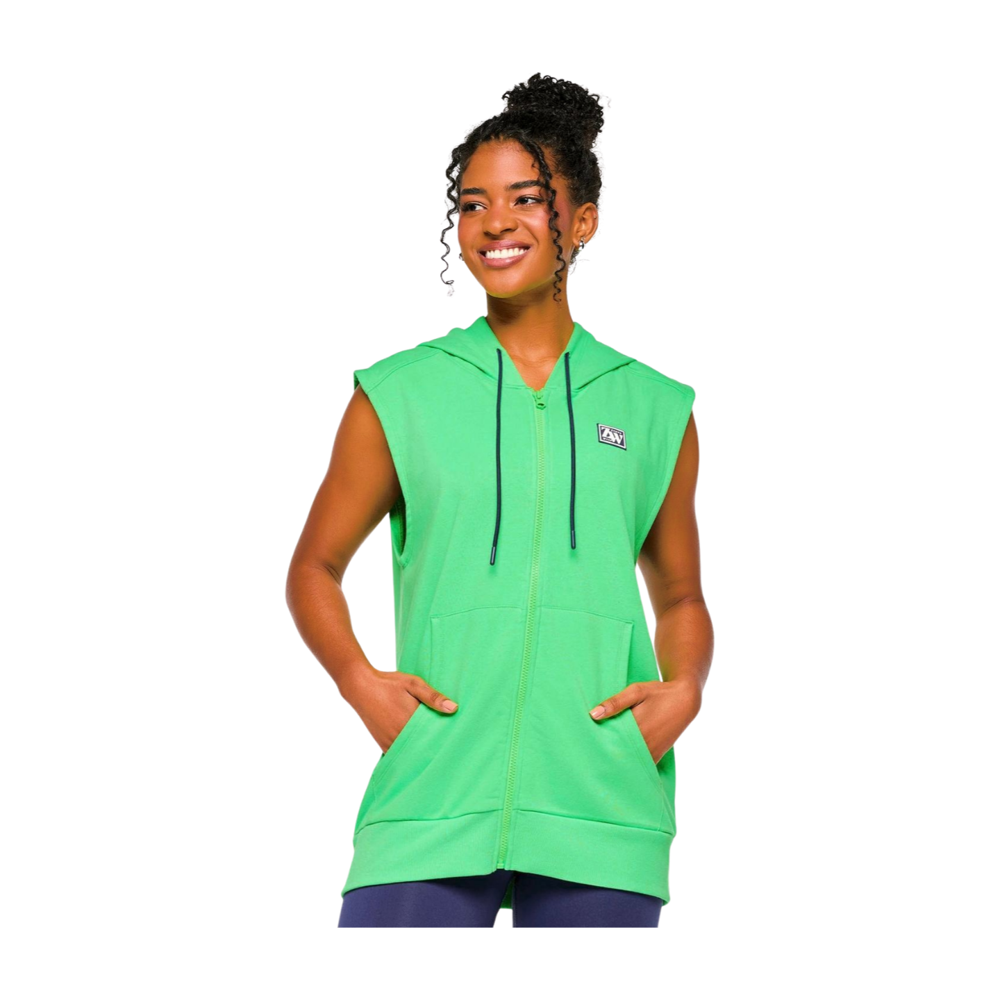 Zumba Out Loud Men's Sleeveless Zip Up Hoodie (Special Order)