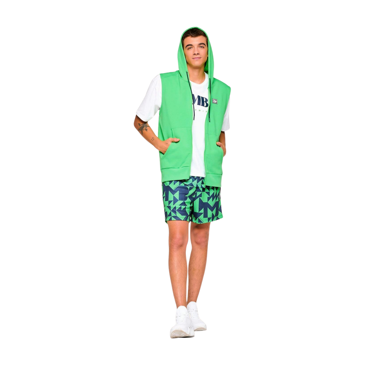 Zumba Out Loud Men's Sleeveless Zip Up Hoodie (Special Order)