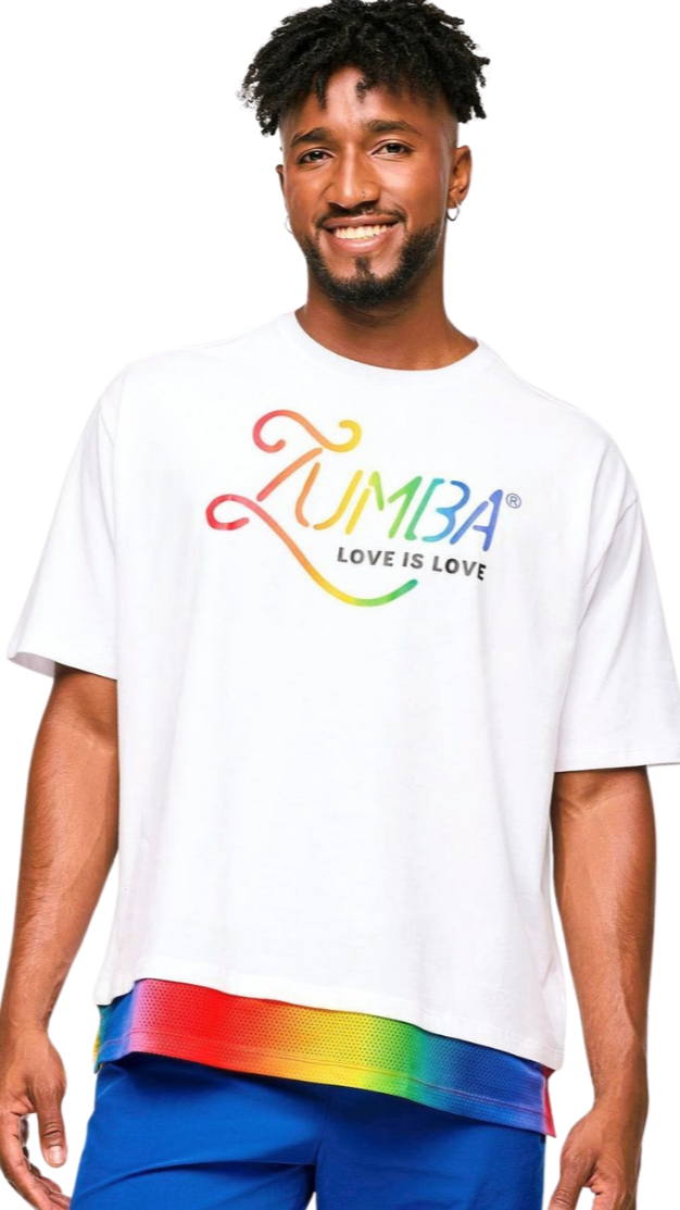 Zumba Men's Crew Neck Tee With Double Layered Hem