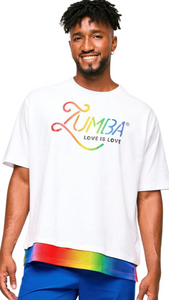 Zumba Men's Crew Neck Tee With Double Layered Hem