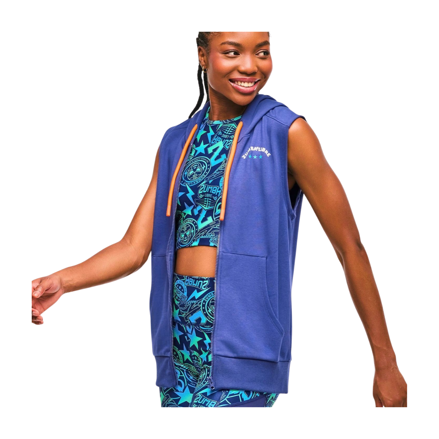 Zumba Libre Men's Sleeveless Zip-Up Hoodie