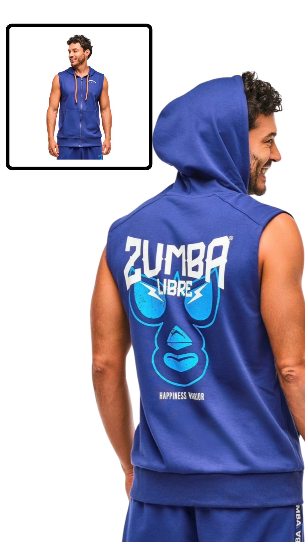 Zumba Libre Men's Sleeveless Zip-Up Hoodie