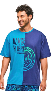 Zumba Libre Men's Oversized Two-Tone Crew Neck Tee (Pre-Order)