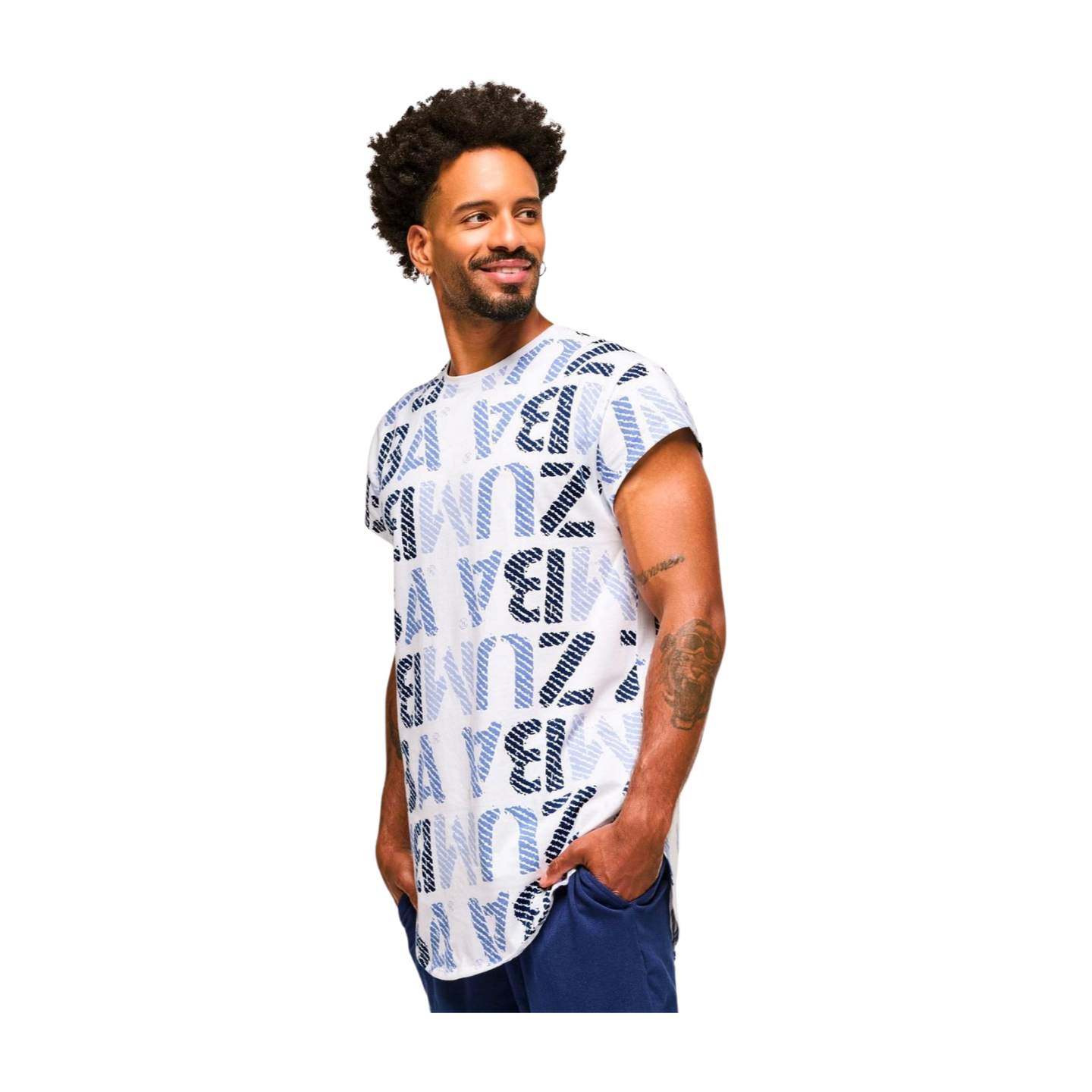 Blue Jean Men's Round Hem Tee