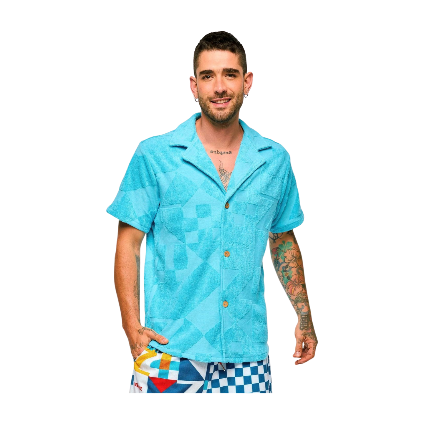 Zumba Rays Terry Button Down