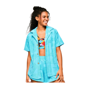 Zumba Rays Terry Button Down
