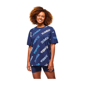 Blue Jean Oversized Crew Neck Top (Pre-Order)