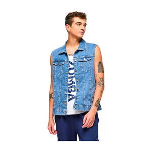 Blue Jean Long Denim Vest