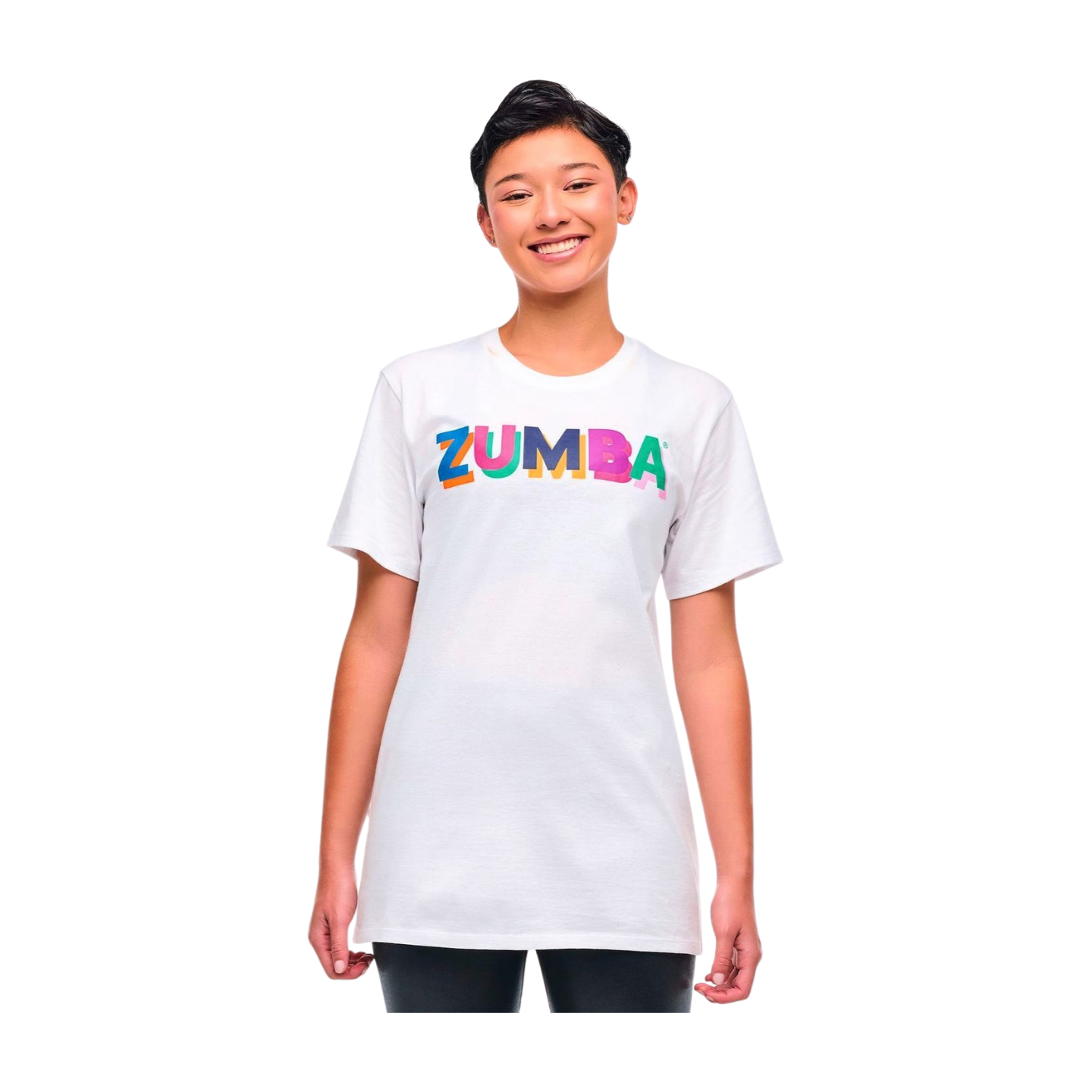 Zumba Multicolour Crew Neck Tee