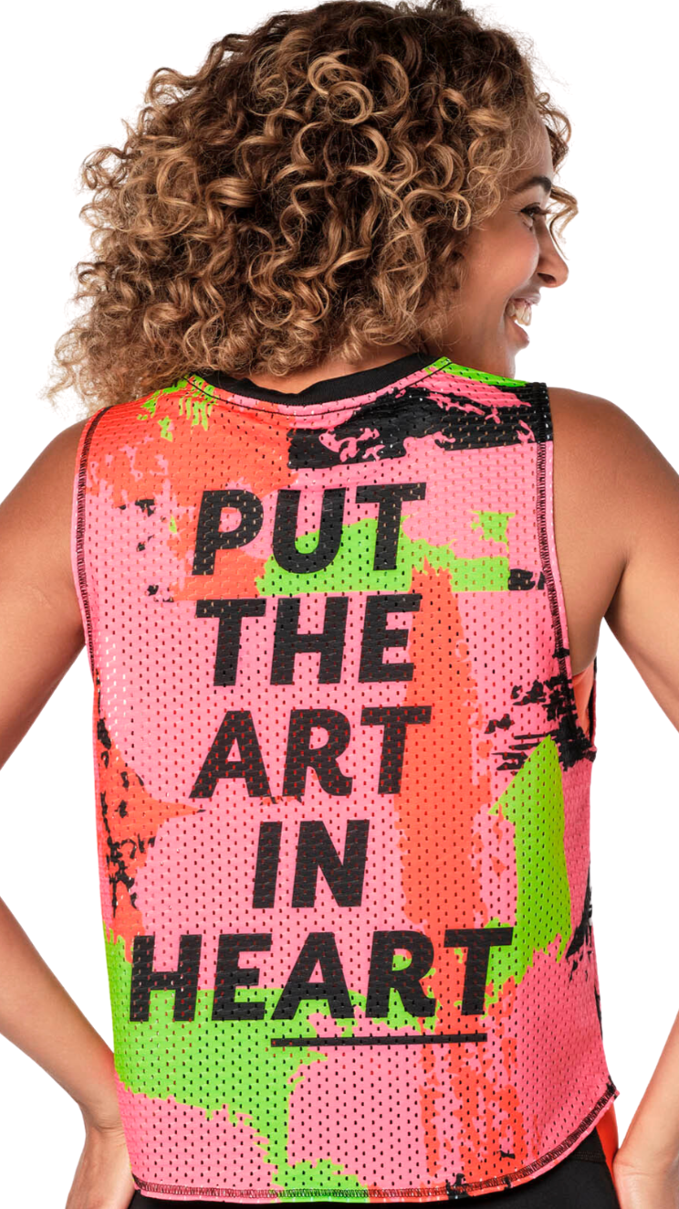 Put The Art In Heart Mesh Tank (Special Order)