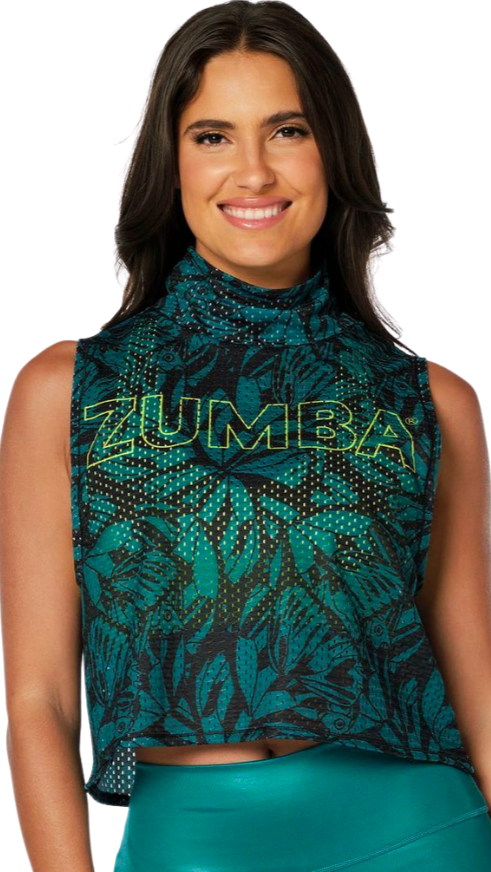 Zumba Butterfly Crop Mesh Top (Special Order)