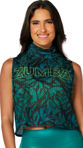 Zumba Butterfly Crop Mesh Top