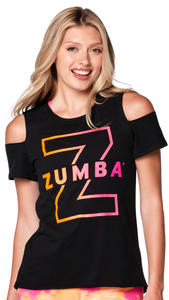 Zumba Wild Cold Shoulder Top (Special Order)