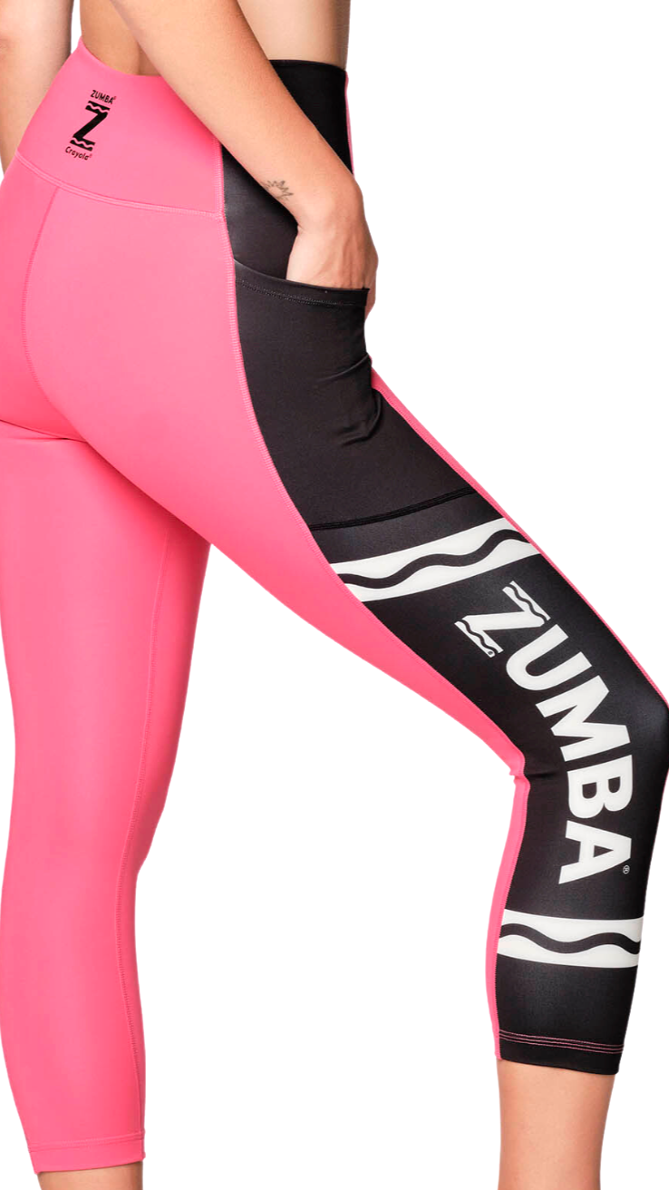 Zumba X Crayola Dance In Colour High Waisted Crop Leggings