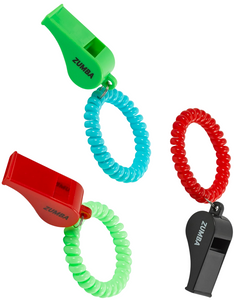Zumba Spiral Hair Ties With Whistle 3PK (Special Order)