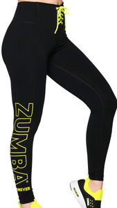 Zumba Forever Laced Up High Waisted Ankle Leggings (Special Order)