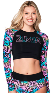 Zumba Swim Long Sleeve Crop Top