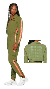 ZW X GW Mock Neck Woven Cargo Jumpsuit (Special Order)