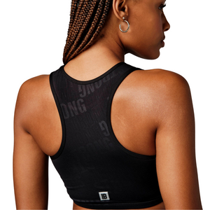 Strong ID Embossed High Neck Crop Tank (Special Order)
