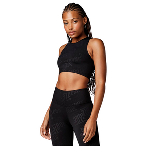 Strong ID Embossed High Neck Crop Tank (Special Order)