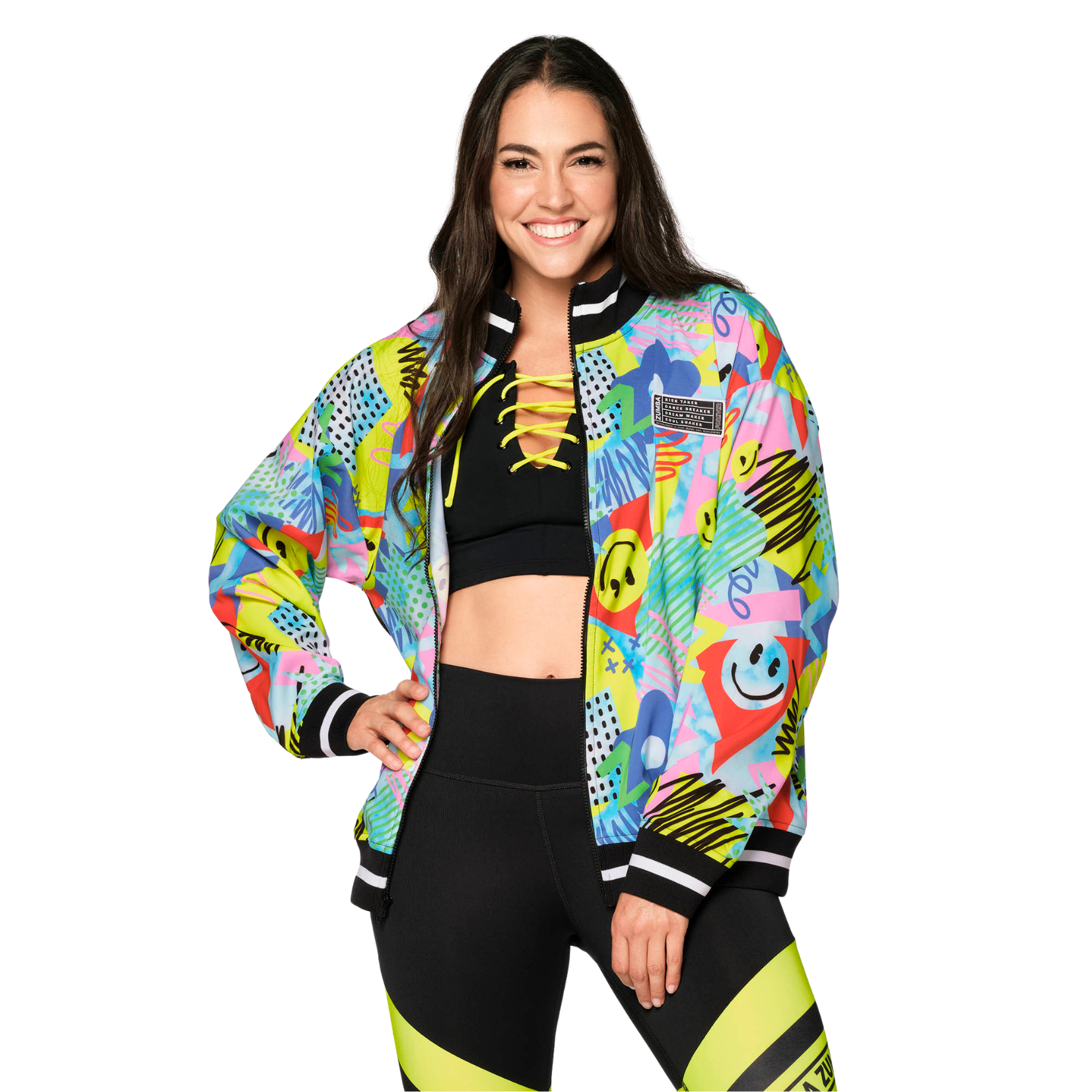 Zumba Fun And Happy Zip-Up Track Jacket (Special Order)
